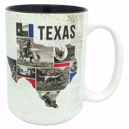 Picture of Mugs 15z Blk Int Glz